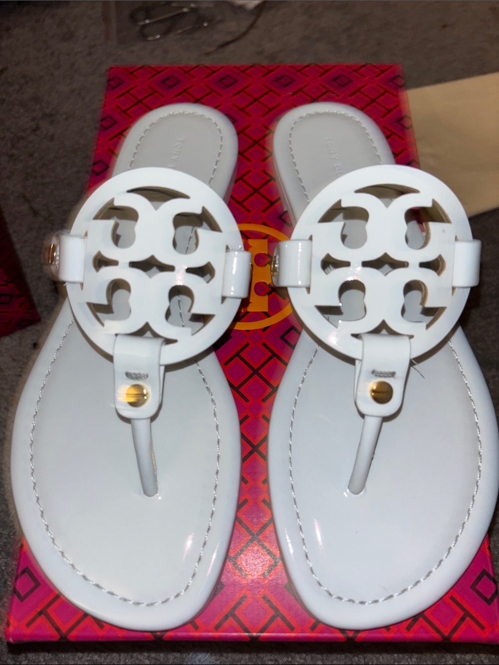 Tory Burch light blue sandals.